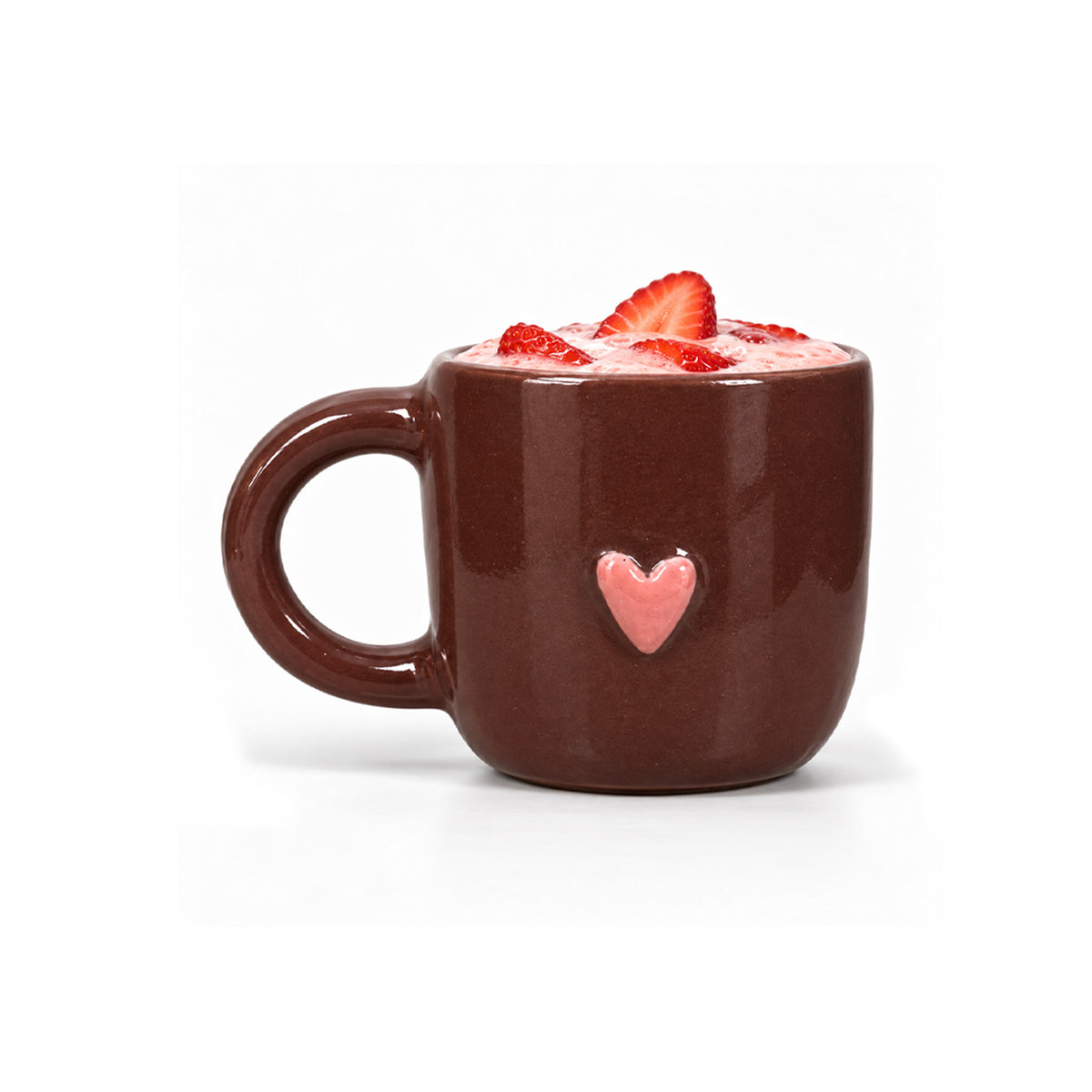 One Heart Mug in Burgundy