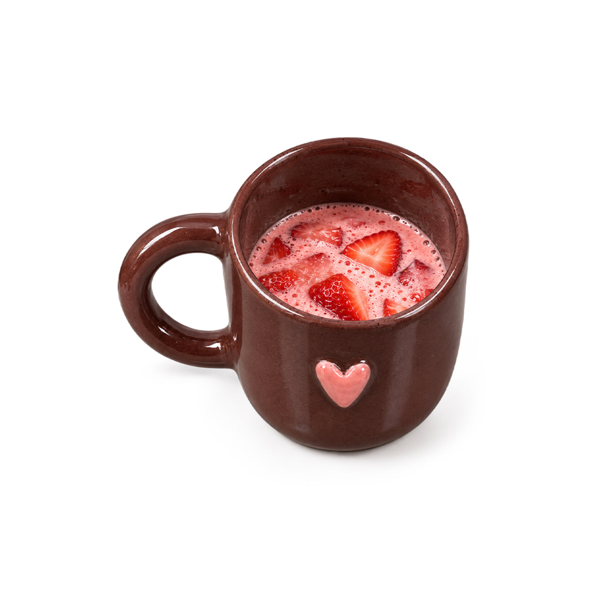One Heart Mug in Burgundy