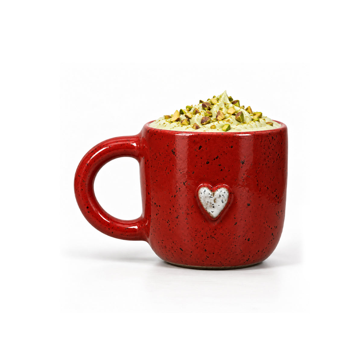 One Heart Mug in Burgundy