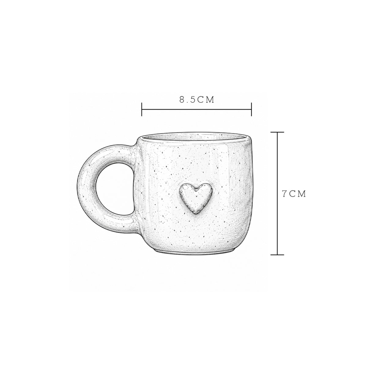 One Heart Mug in Burgundy