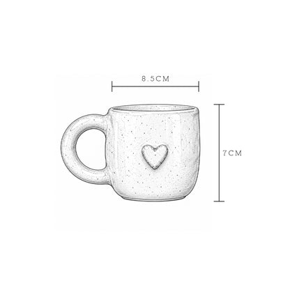 One Heart Mug in Burgundy