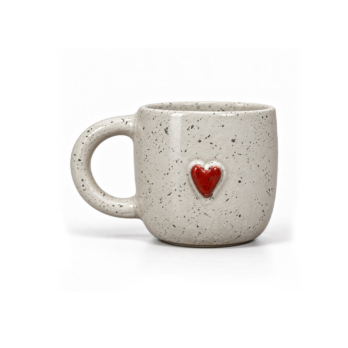 One Heart Mug in Burgundy
