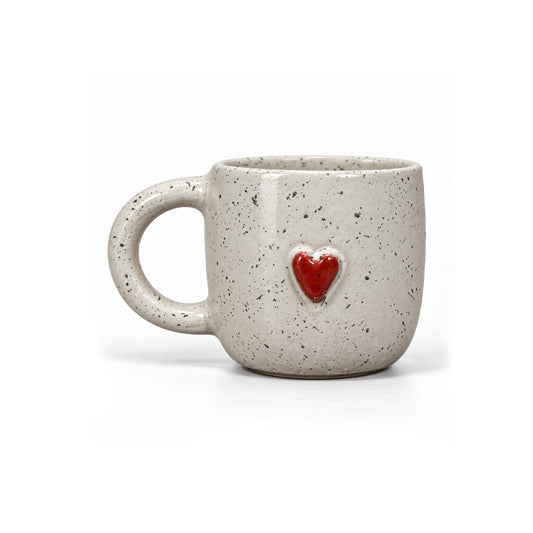 One Heart Mug in White