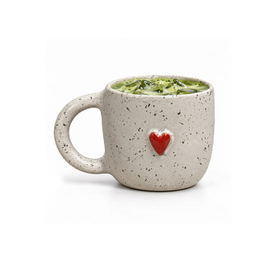 One Heart Mug in White